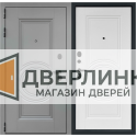 Входная дверь с кругом ML 16 с белой панелью